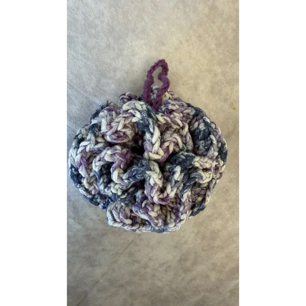 Handmade Crochet Bath Pouf Shower‎ Scrubby Exfoliating Sponge Reusable